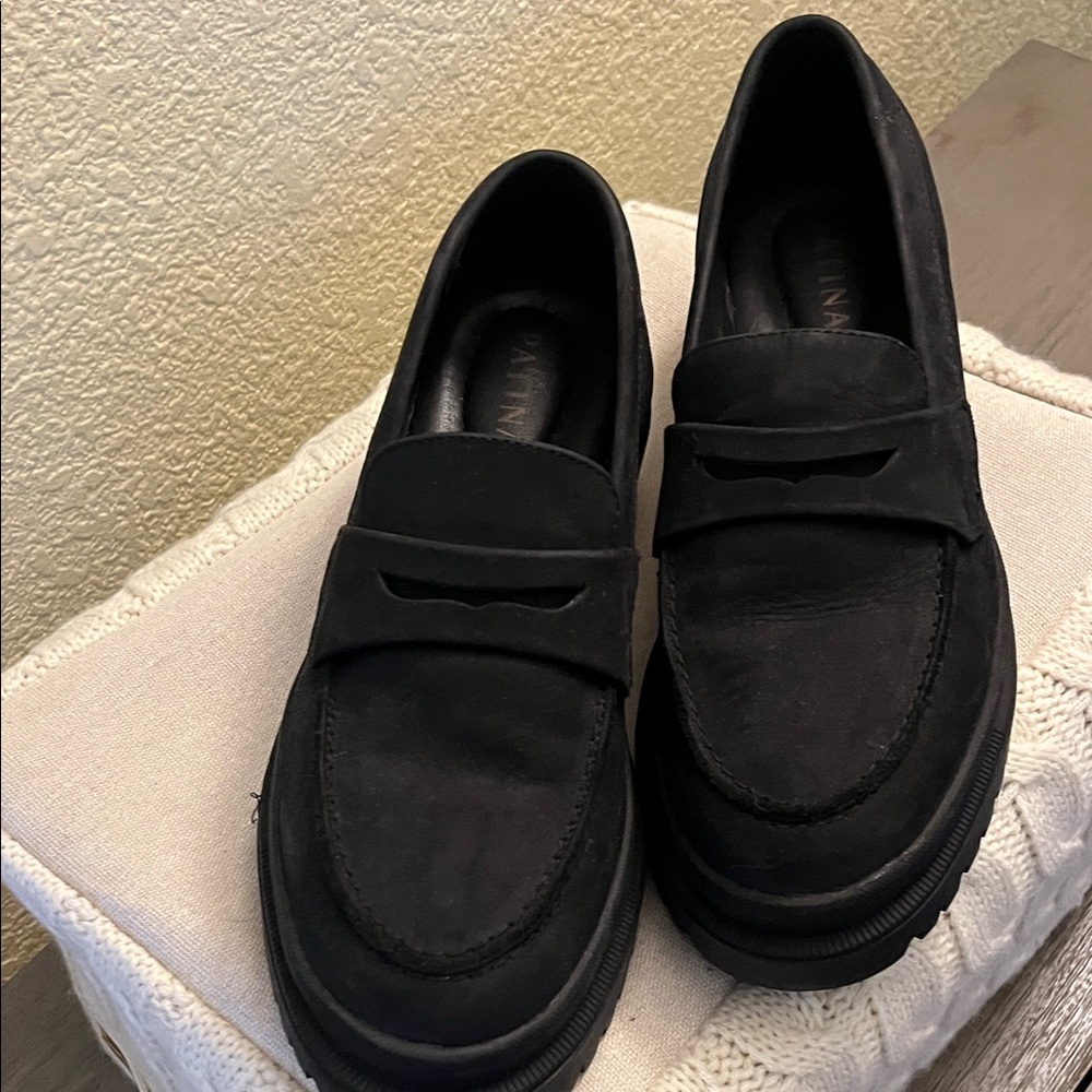 Black Suede Women's Loafers by Patina